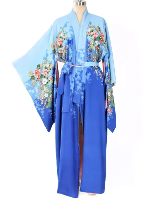 1920's Reversible Floral Kimono Robe