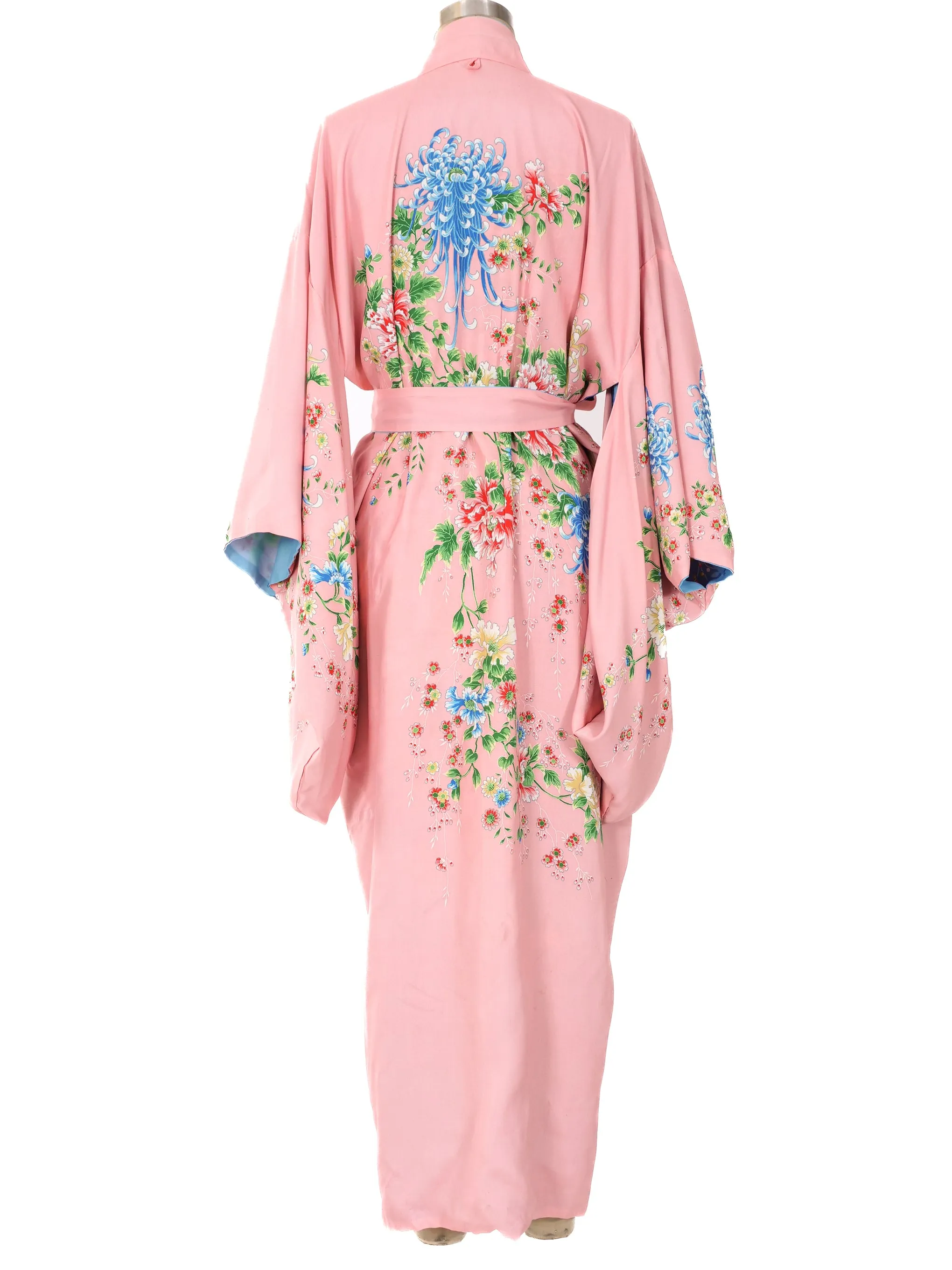 1920's Reversible Floral Kimono Robe
