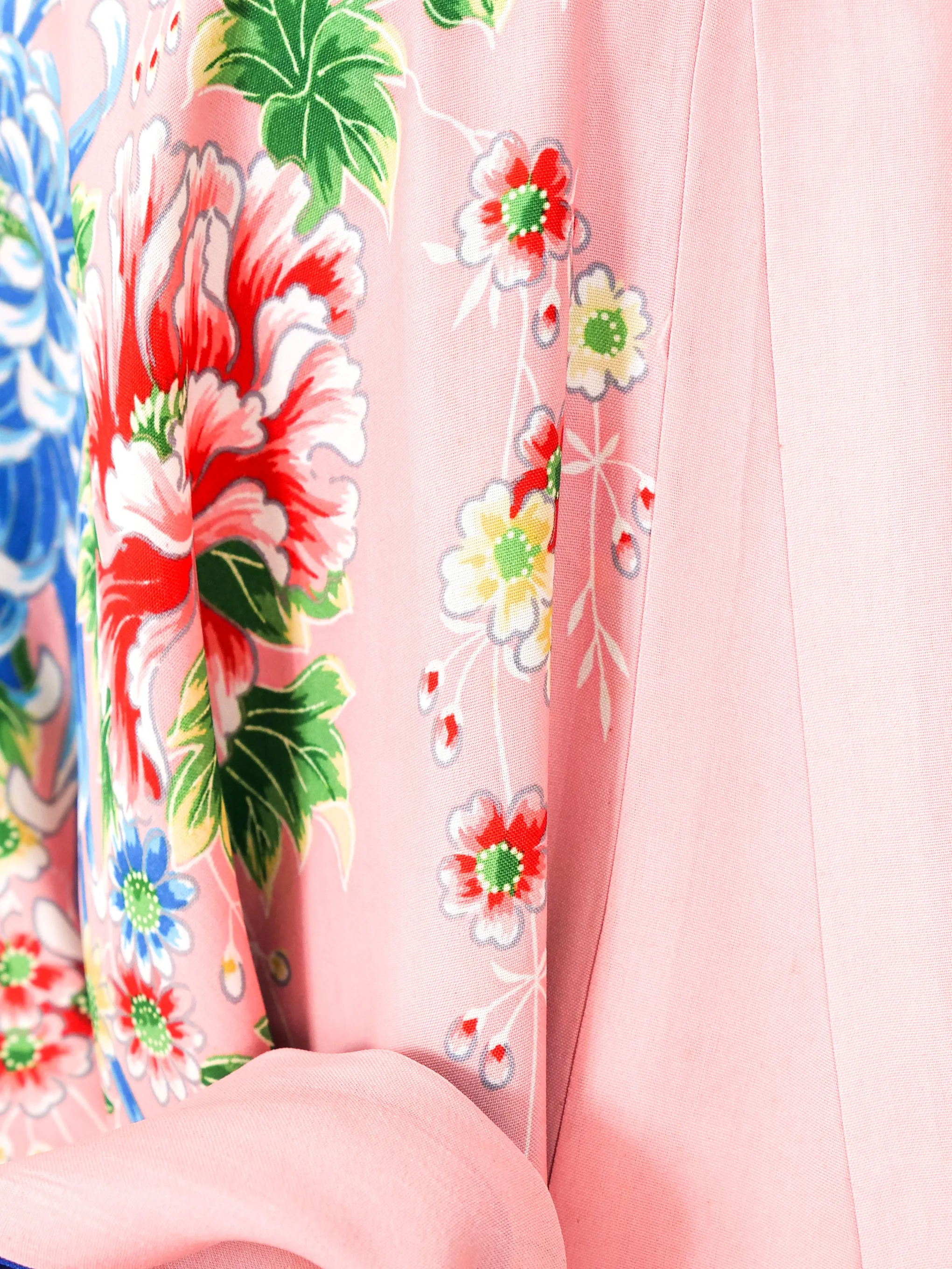 1920's Reversible Floral Kimono Robe