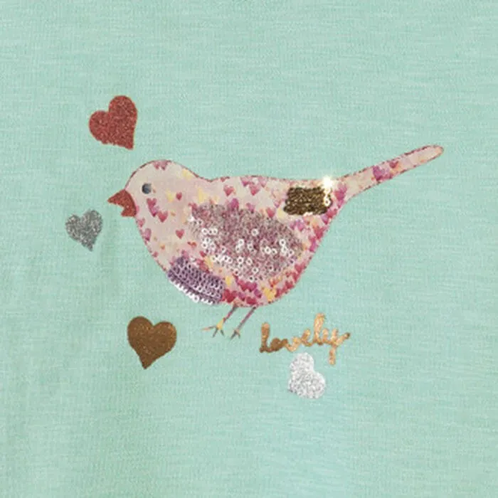 5.10.15 Lovely Aqua Bird Sweatshirt 862