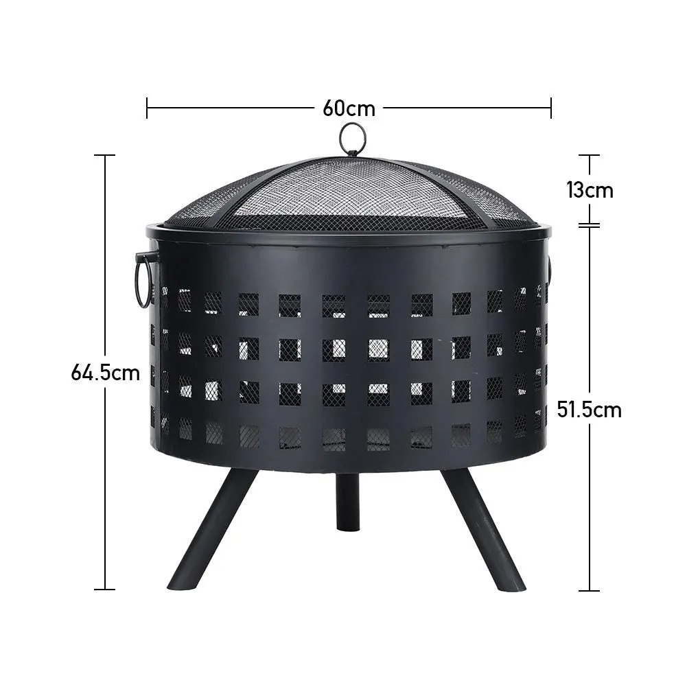 60cm Dia. Iron Wood Burning Fire Pit