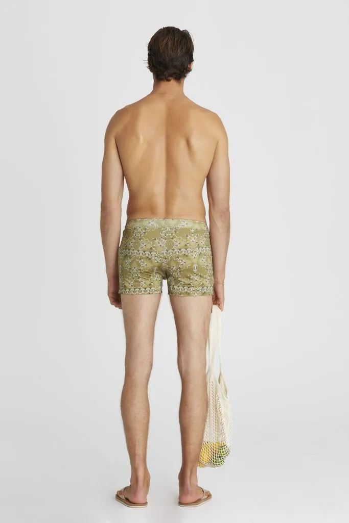 Aqua Blu Mens Lycra Swim Shorts - Driftwood