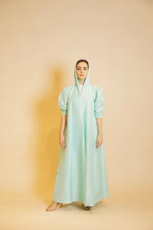 AQUA MIST RAW SILK ABAYA