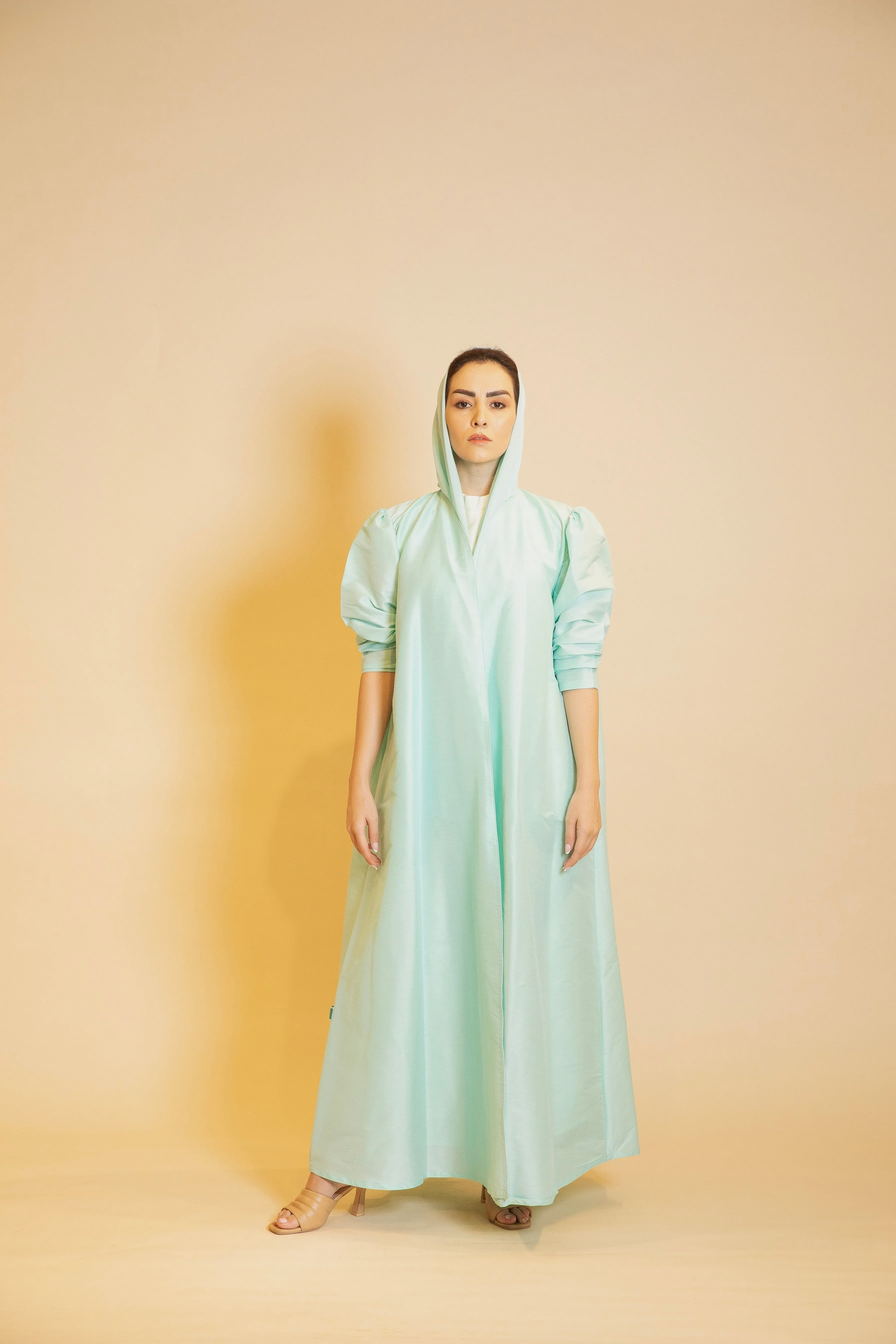 AQUA MIST RAW SILK ABAYA