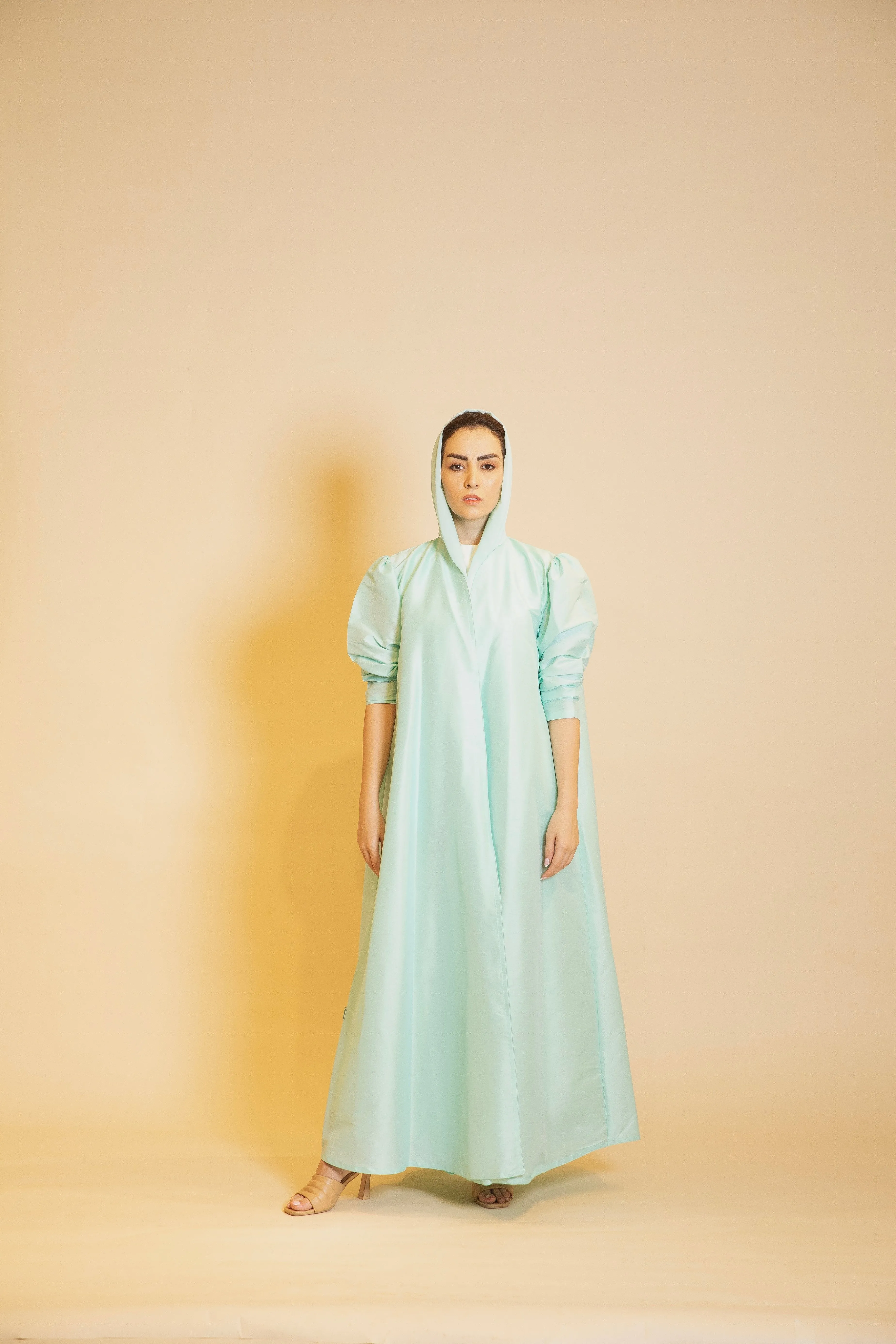 AQUA MIST RAW SILK ABAYA