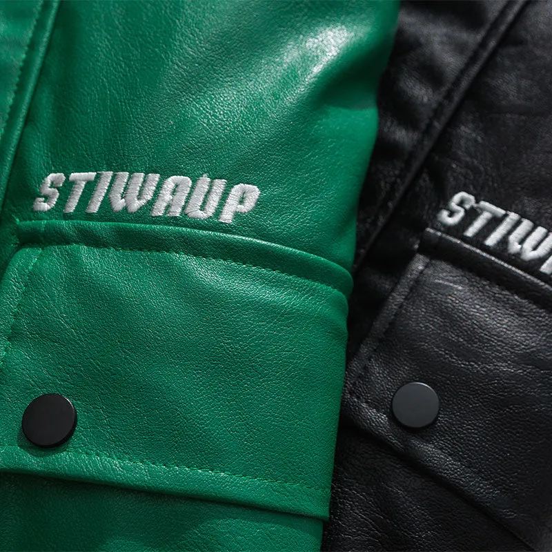 AYWSTER STIWAUPS FAUX LEATHER HIGH NECK JACKET