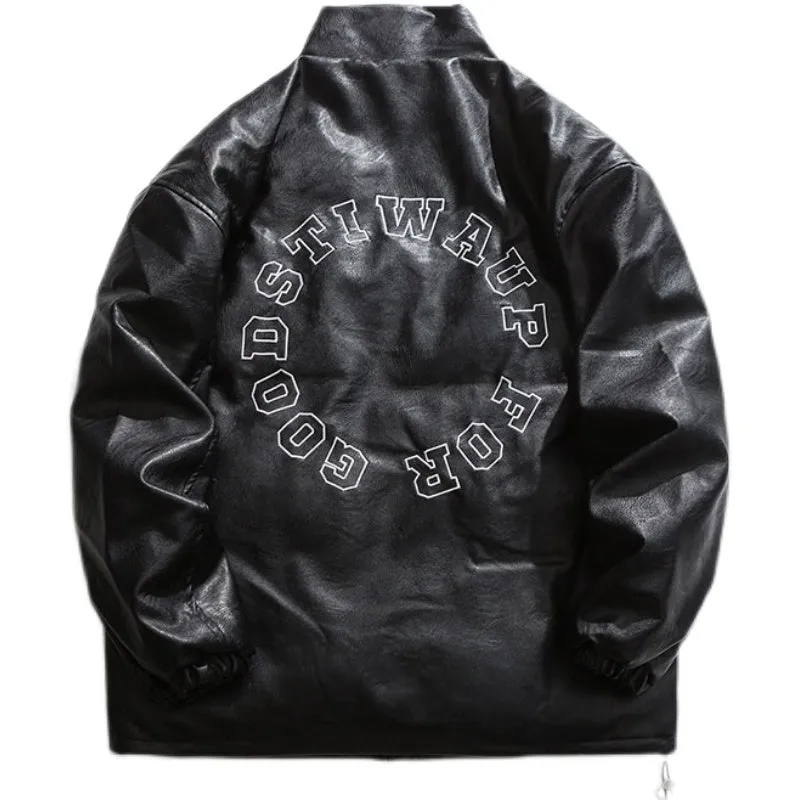 AYWSTER STIWAUPS FAUX LEATHER HIGH NECK JACKET