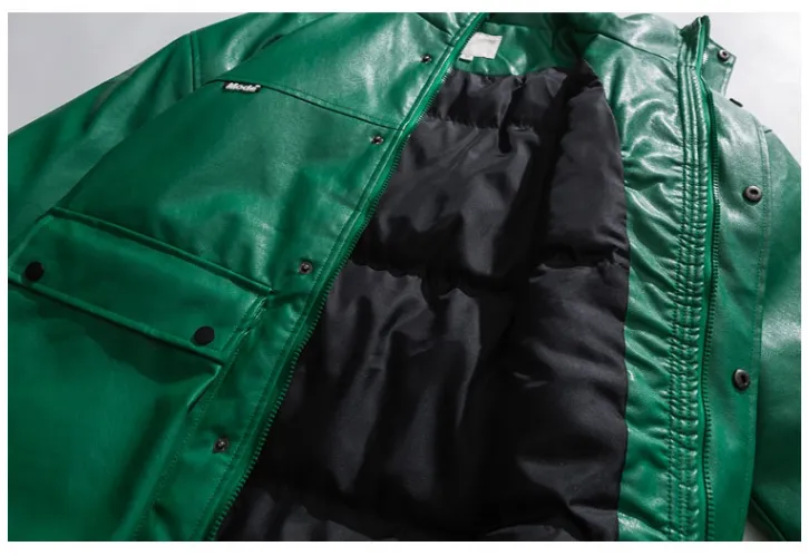 AYWSTER STIWAUPS FAUX LEATHER HIGH NECK JACKET