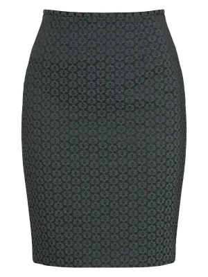 Beth Grey Jacquard Skirt