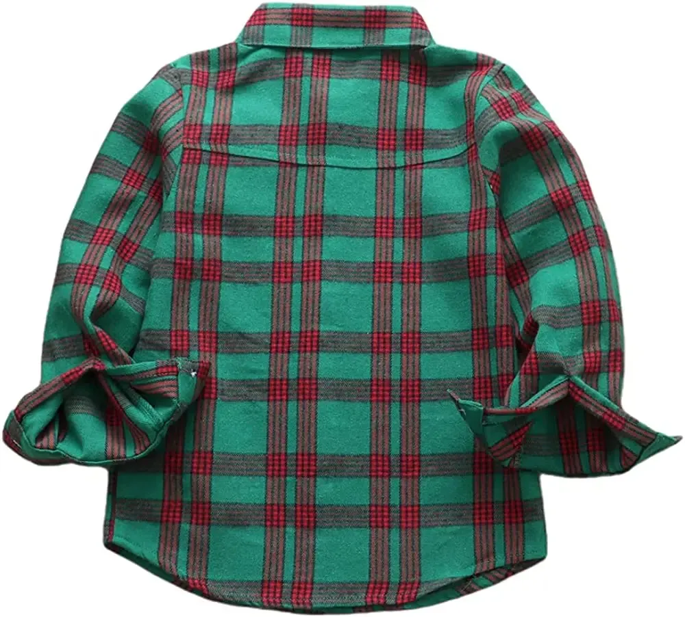 Button Down Shirt Kid Flannel