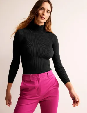Catriona Roll Neck Jumper-Black
