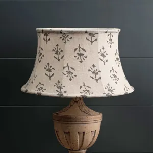 Charcoal Moonflower 16&quot; Framed Linen Lampshade
