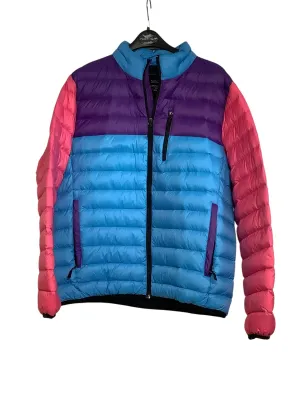 Club Room Men's Quilted Down Packable Puffer Jacket Large Pink Blue Purple