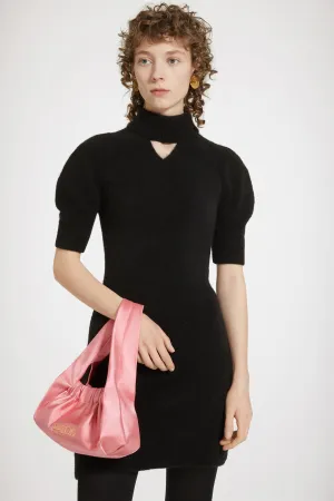 Cut-out mini dress in sustainable alpaca blend