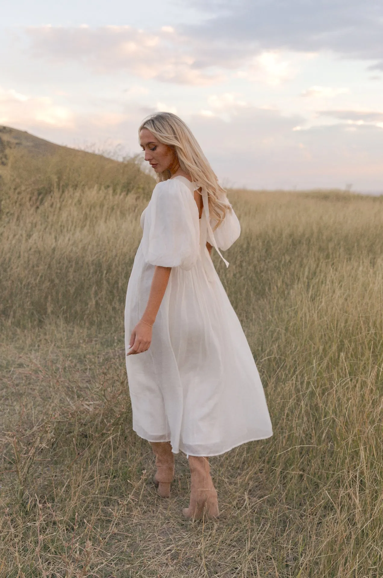 Enchanted Cream Midi Dress - RESTOCKED