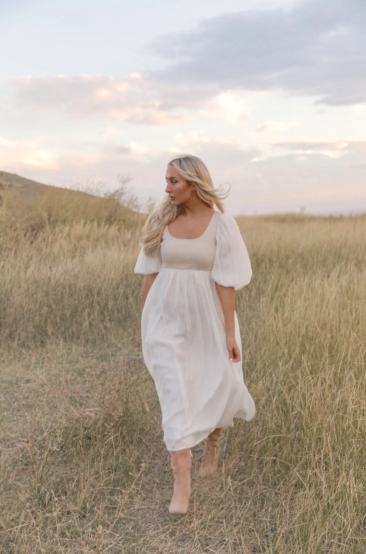Enchanted Cream Midi Dress - RESTOCKED
