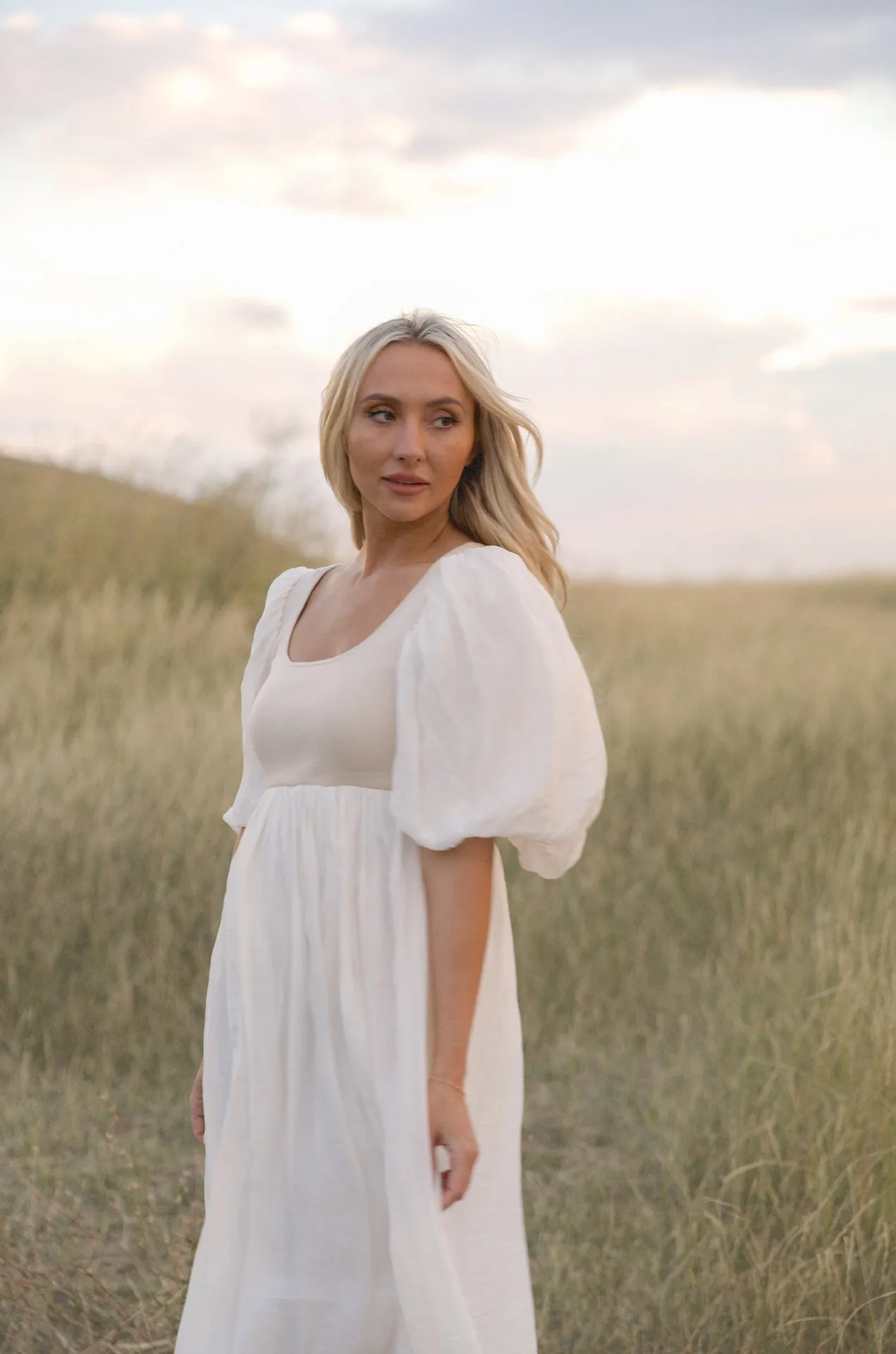 Enchanted Cream Midi Dress - RESTOCKED