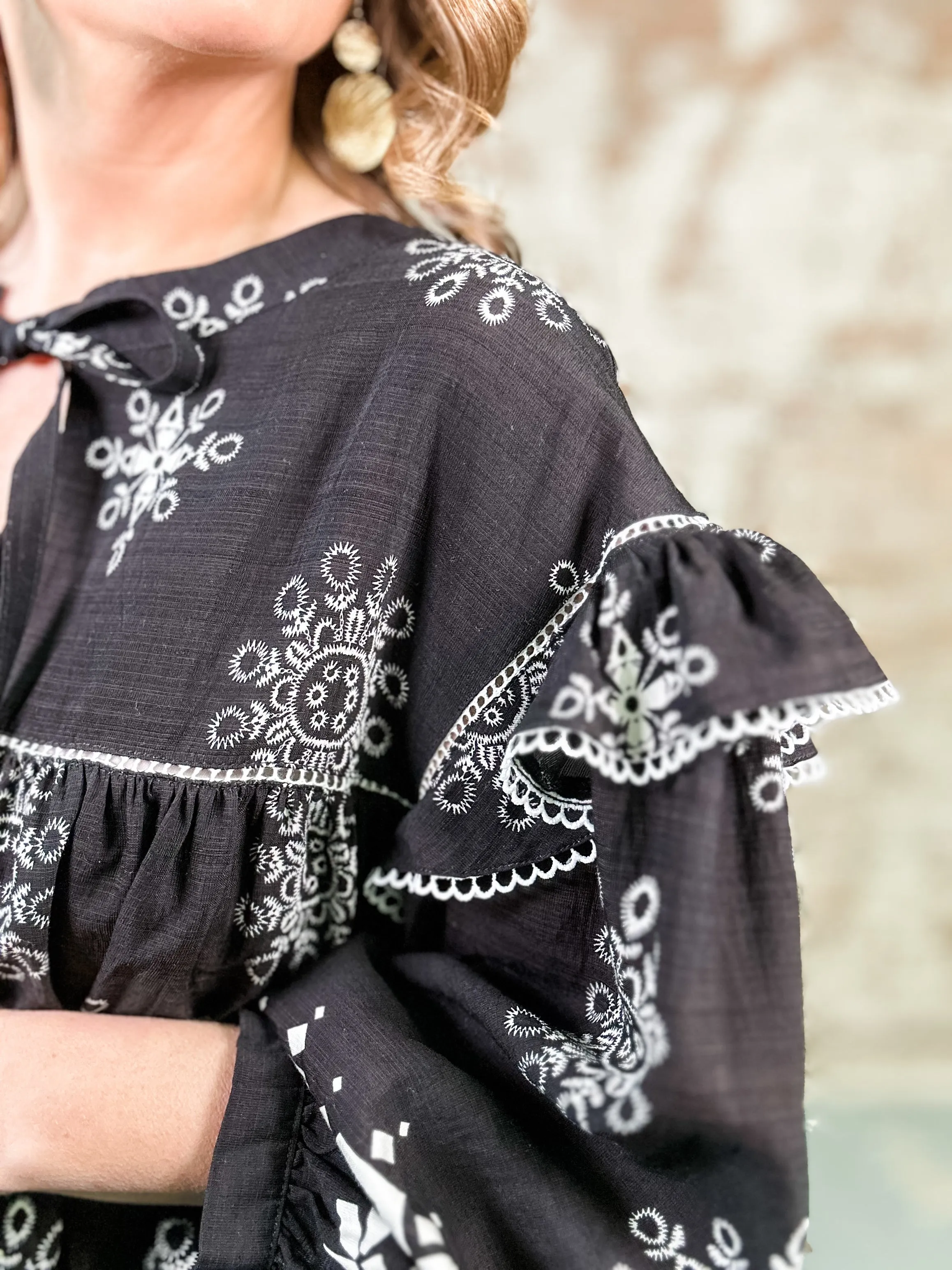 Genny Ruffle Trim Dress