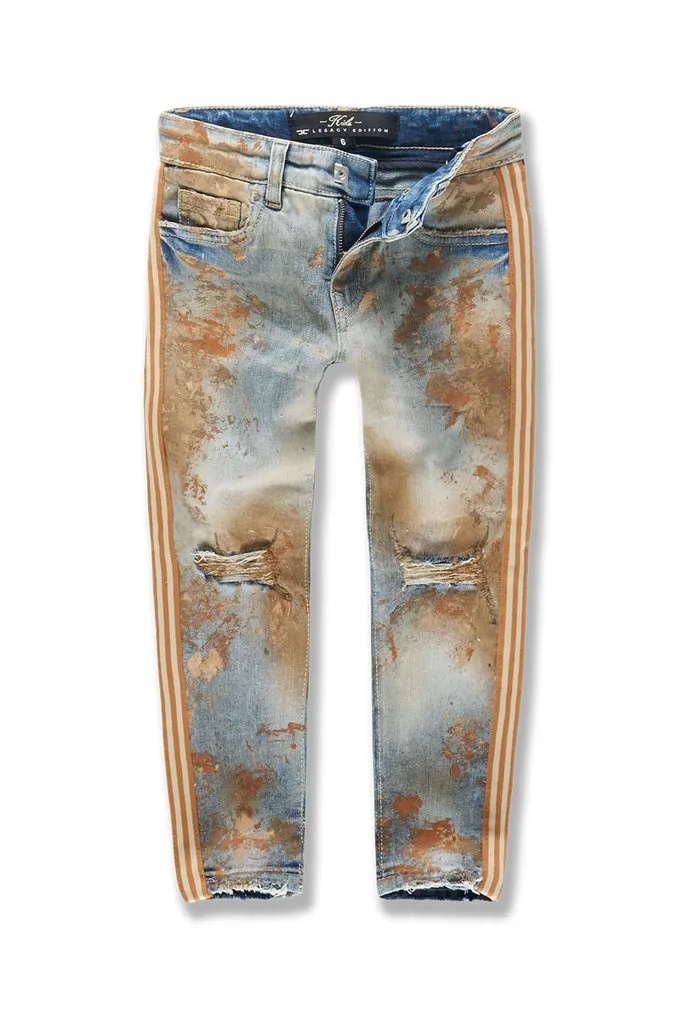 Jordan Craig Kids-Sugar Hill Striped Denim-Desert Fox-JM3430K