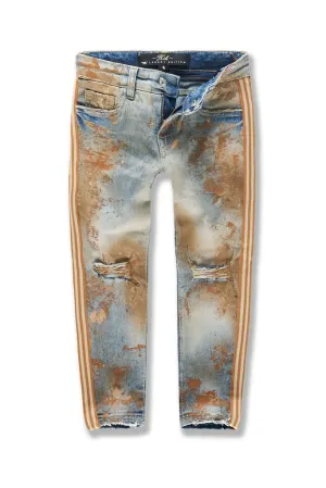 Jordan Craig Kids-Sugar Hill Striped Denim-Desert Fox-JM3430K