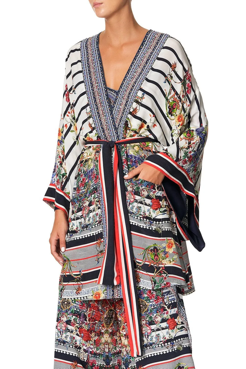 KIMONO WITH TIE BELT JOIE DE VIVRE
