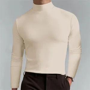 Men's Casual Slim Fit Fleece Turtleneck Sweater | Ideal for Autumn/Winter
