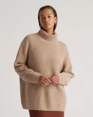 Mongolian Cashmere Fisherman Turtleneck Sweater