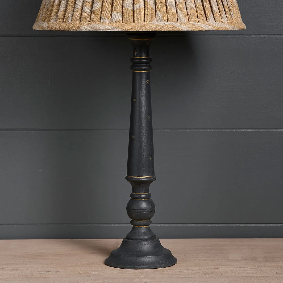 Painted Charcoal Jaipur Lamp Base