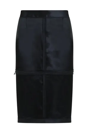 PENCIL ZIP SKIRT BLACK