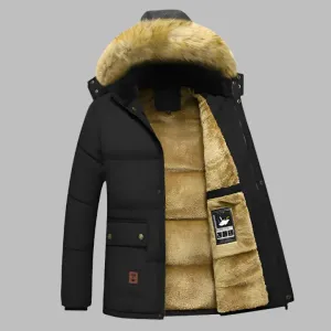 PolarEdge Parka | Warmer, langer wasserdichter Wintermantel für Herren mit Fleecefutter und Fellkragen