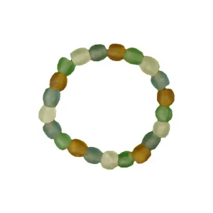 Recycled Rainbow Pearl Glass Bracelet Global Mamas