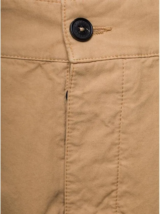'Saint' Beige Cargo Pants With Pockets In Cotton Man