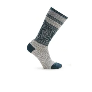 Smartwool Everyday Popcorn Snowflake Pattern Crew Sock (Women) - Light Gray