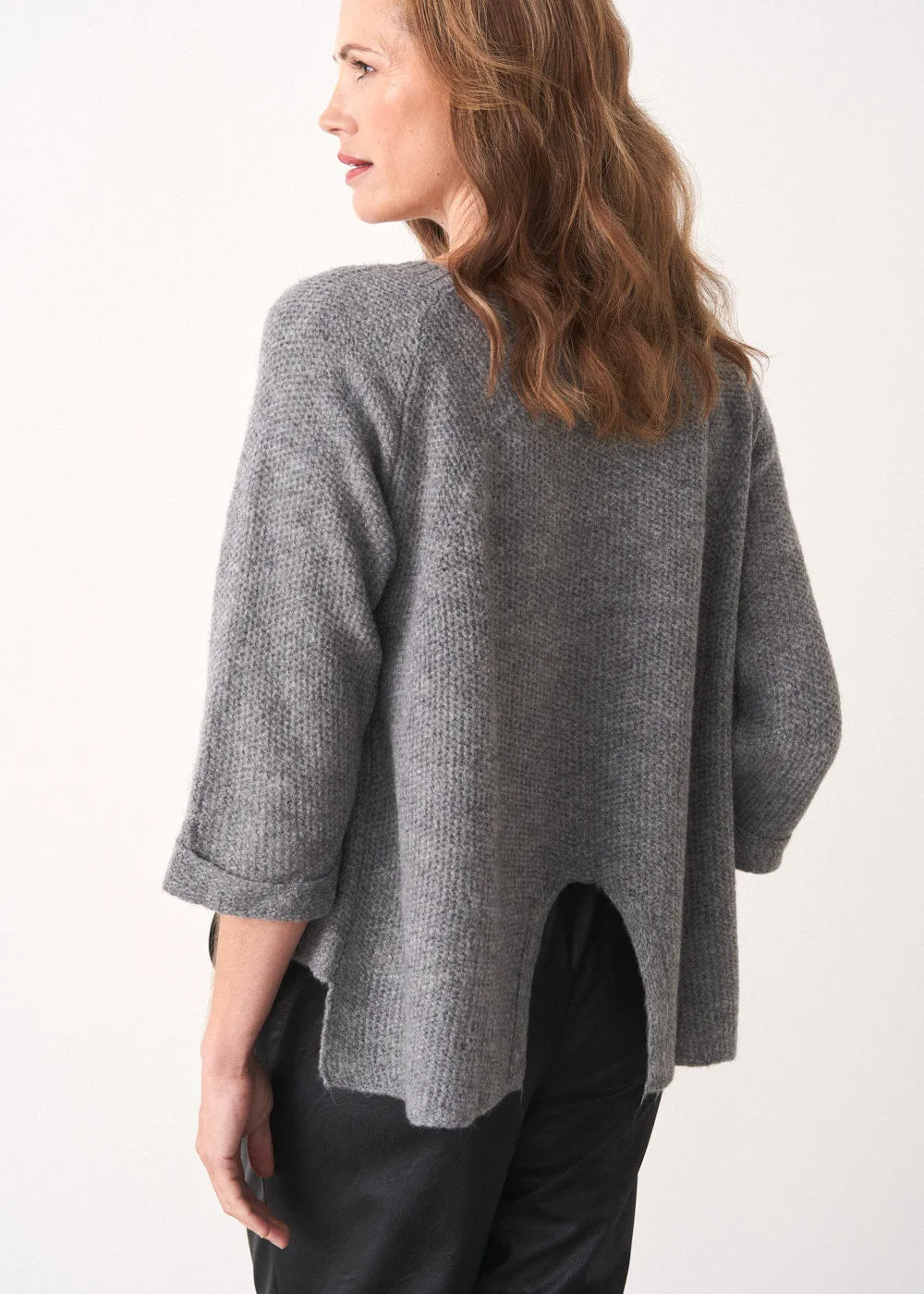SUZETTE SWING SWEATER - CHARCOAL