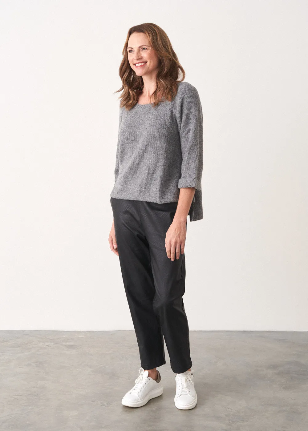 SUZETTE SWING SWEATER - CHARCOAL