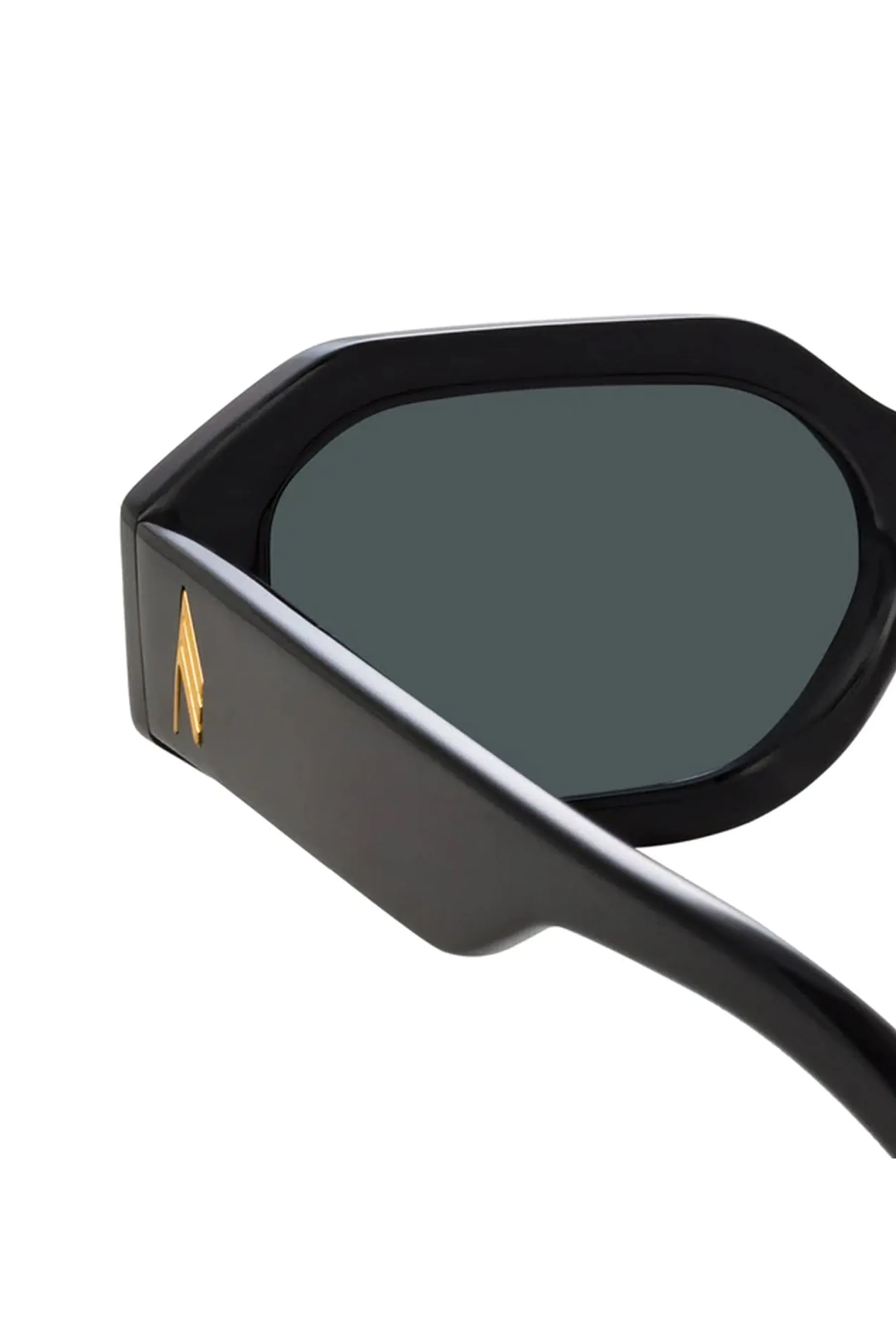 The Attico Irene Angular Sunglasses in Black