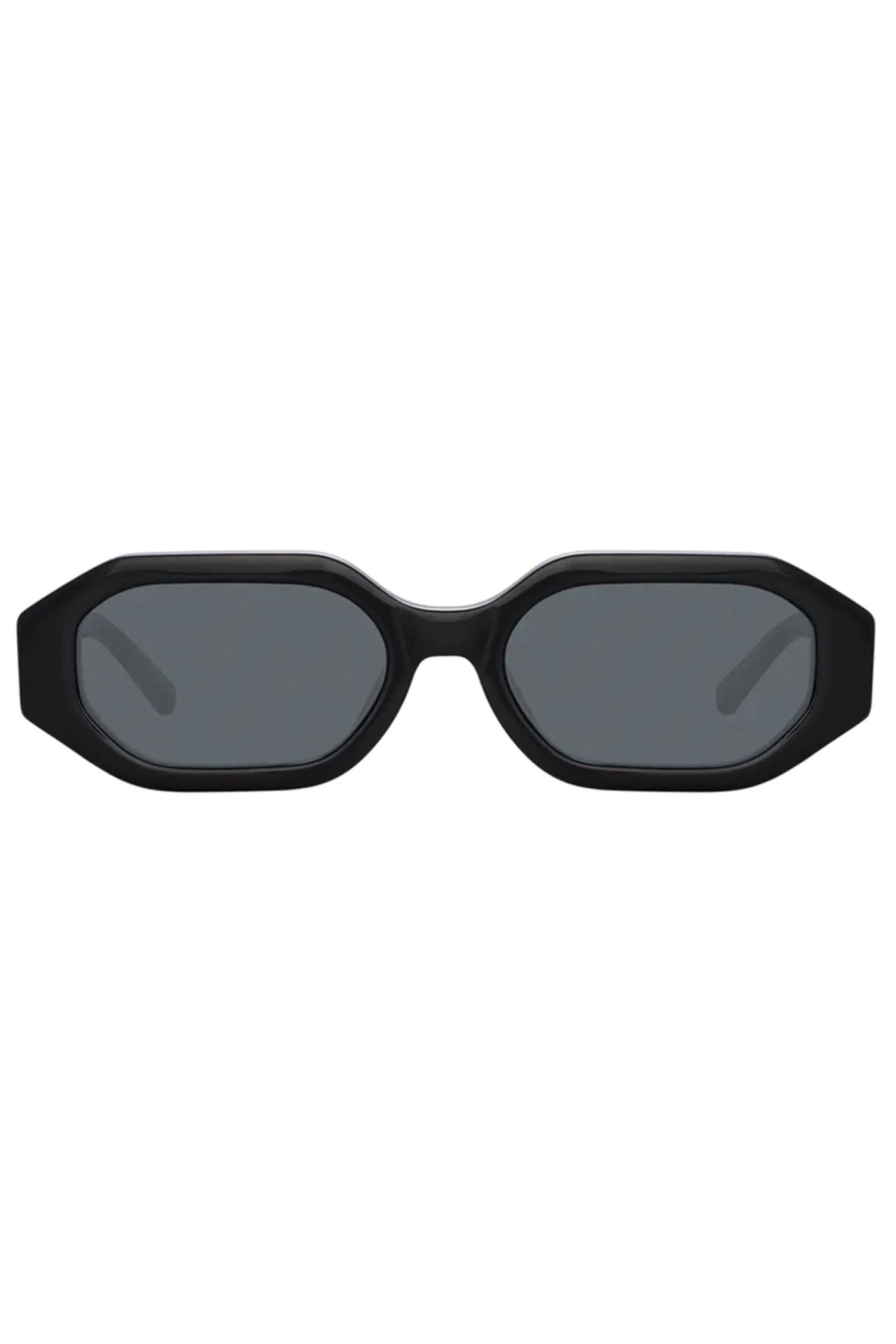 The Attico Irene Angular Sunglasses in Black
