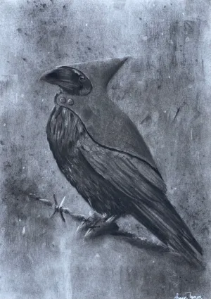 The Keeper Of Winter ORIGINAL Charcoal by Shaun Tymon