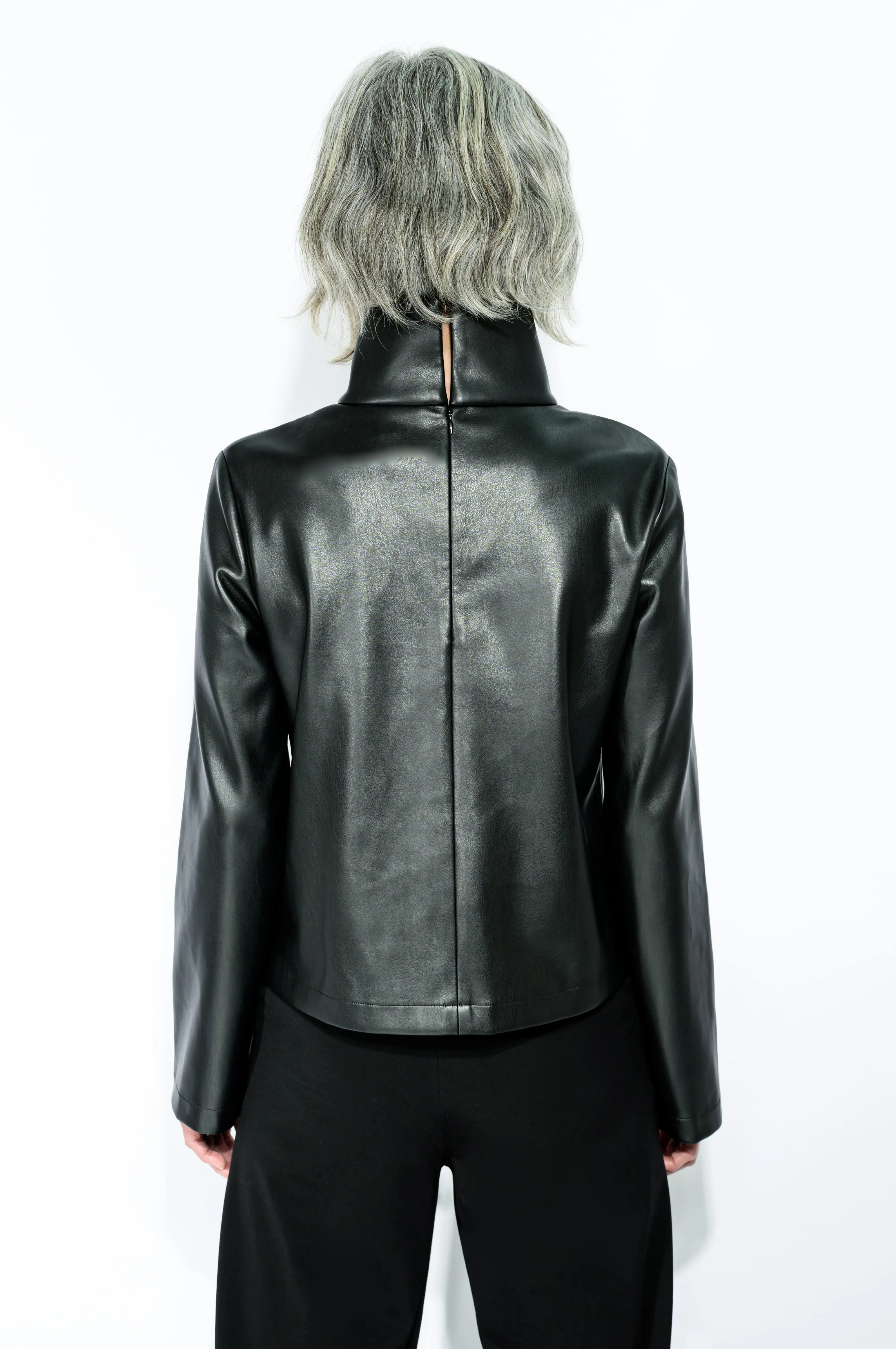 The Leather Turtleneck