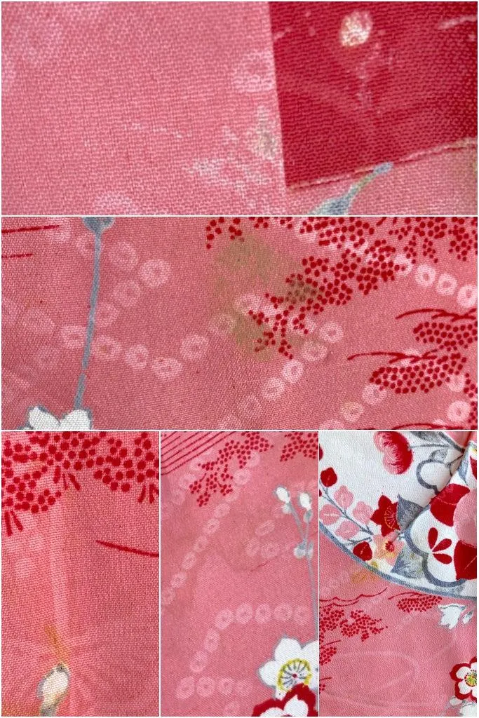 Vintage Pink Floral Kimono Cardigan