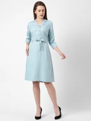 Women Slim Fit A-Line With Waist Tie-Up Dress