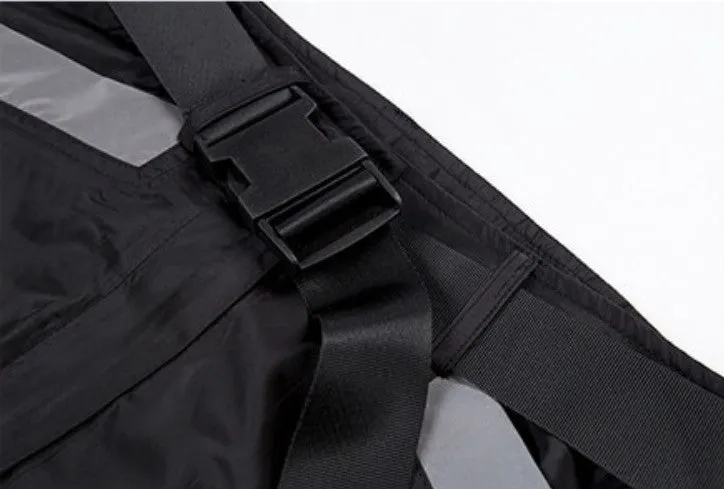 Women's Autumn/Winter Patchwork High Waist Cargo Pants With Reflective Inserts