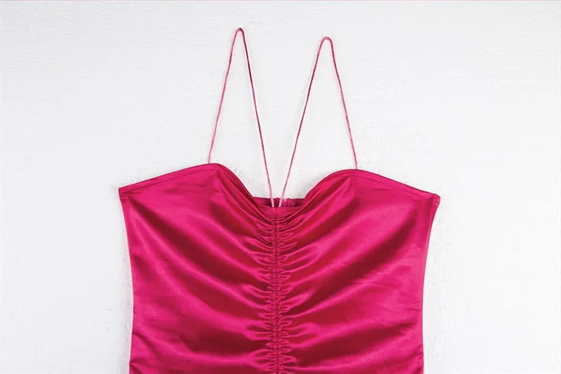 Women's Spring/Summer Strapless Sheath Mini Dress With Drawstring