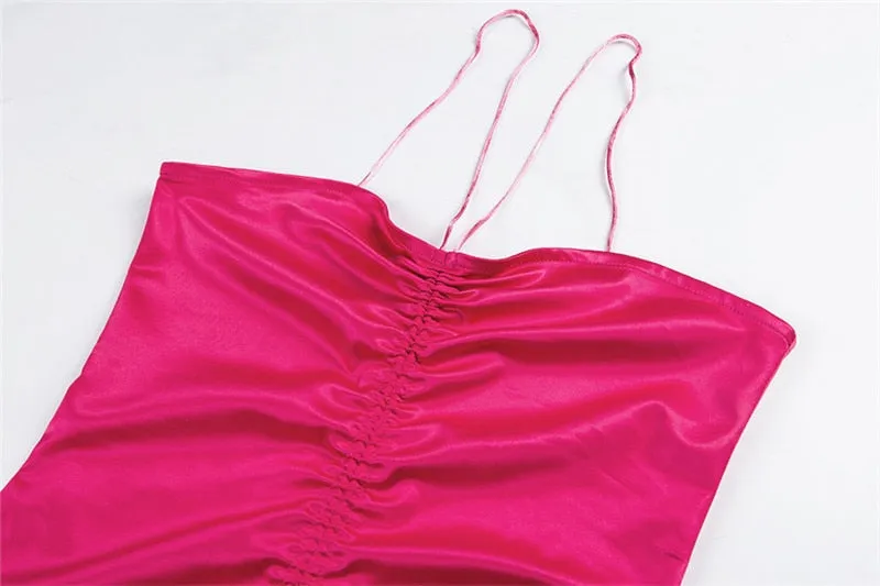 Women's Spring/Summer Strapless Sheath Mini Dress With Drawstring